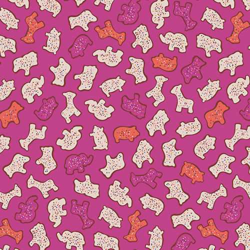 Cinnamon Toast Quilt Fabric - Circus Animals in Purple - CMT-62900