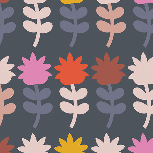 Cinnamon Toast Quilt Fabric - Dutch Bloom in Sugar Navy Blue - CMT-62911