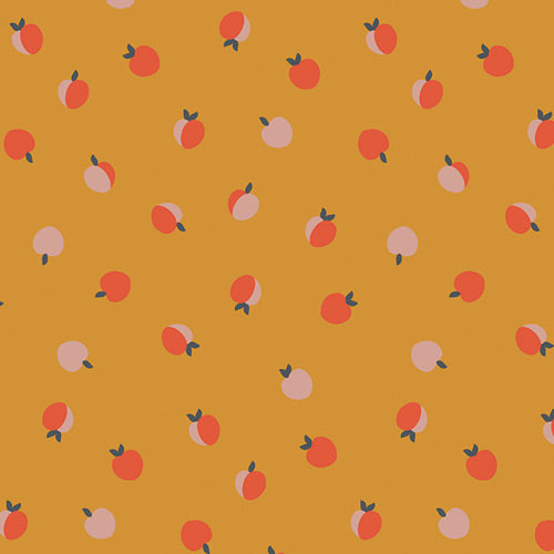 Cinnamon Toast Quilt Fabric - Peach Cobbler in Gold - CMT-62908