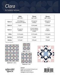Clara Quilt Pattern by Suzanne Jackman - SS211