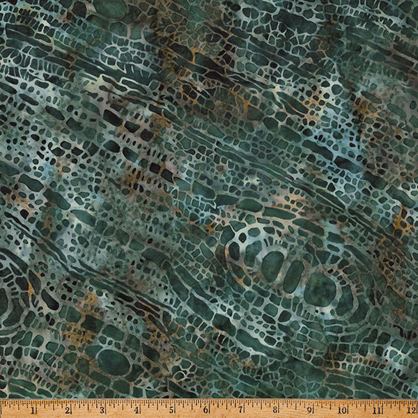 Clear Skies Hoffman Batik Quilt Fabric - Diagonal Circle in Smoke Blue/Brown - X2659-173 Smoke
