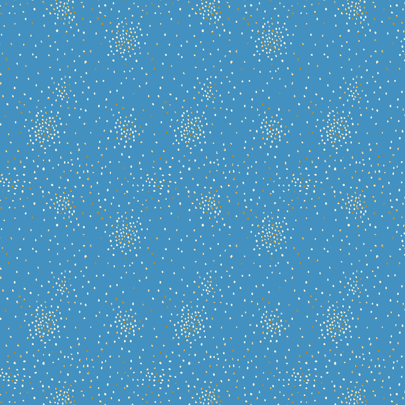 Clusters Cotton+Steel Basics Quilt Fabric - Blue Sky Metallic  - CS107-BS2M