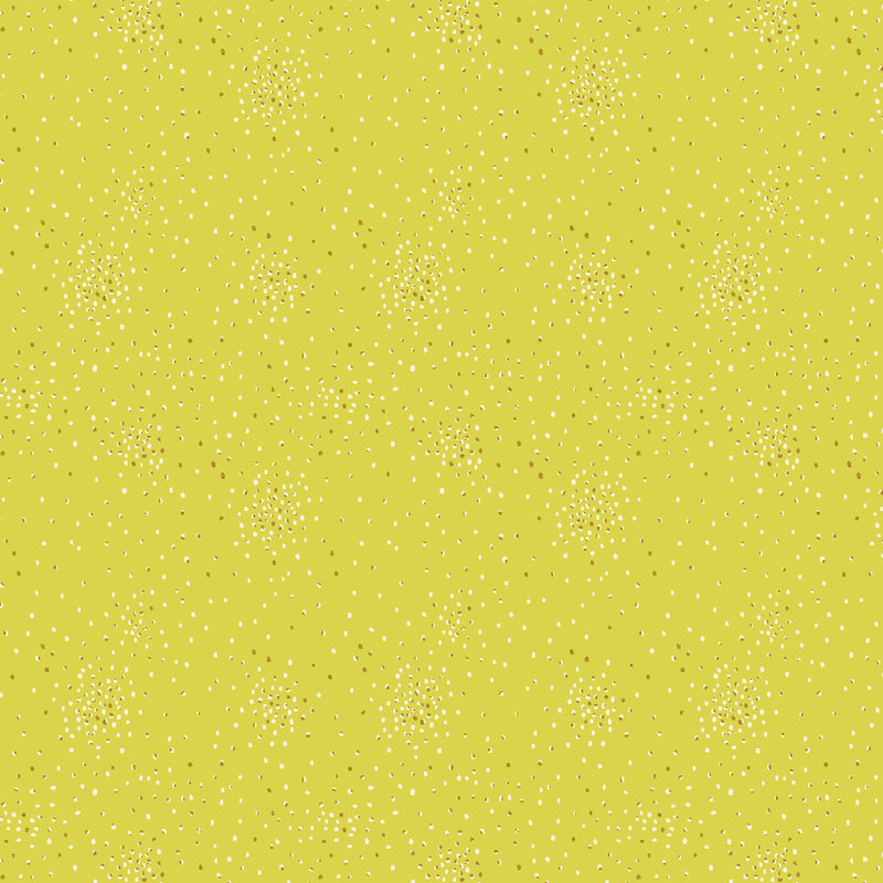 Clusters Cotton+Steel Basics Quilt Fabric - Honeydew Metallic (Green) - CS107-HO4M