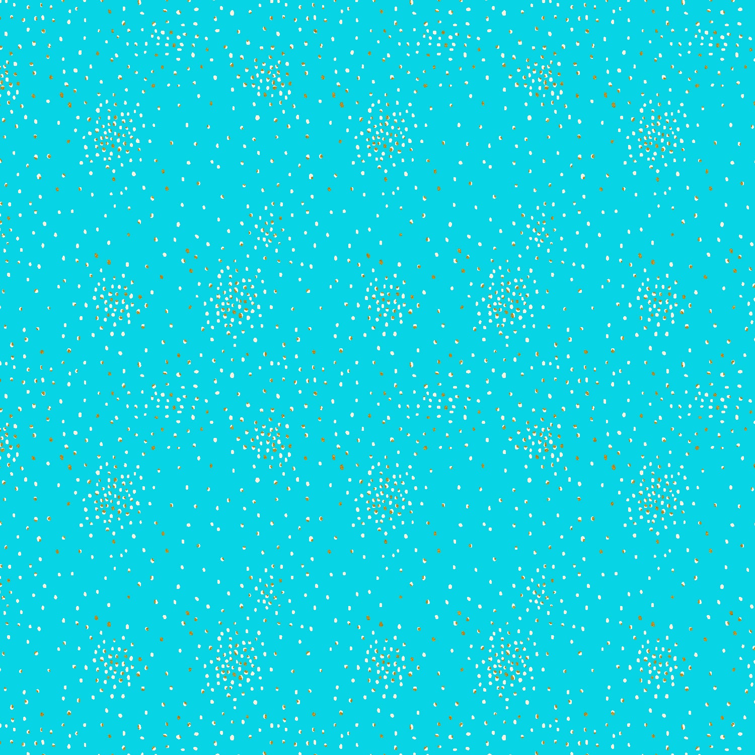 Clusters Quilt Fabric by Cotton+Steel - Breeze Metallic (Aqua) - CS107-BR13M