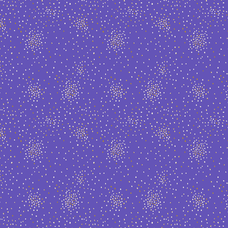 Clusters Quilt Fabric by Cotton+Steel - Dark Lilac Metallic (Purple) - CS107-DL7M