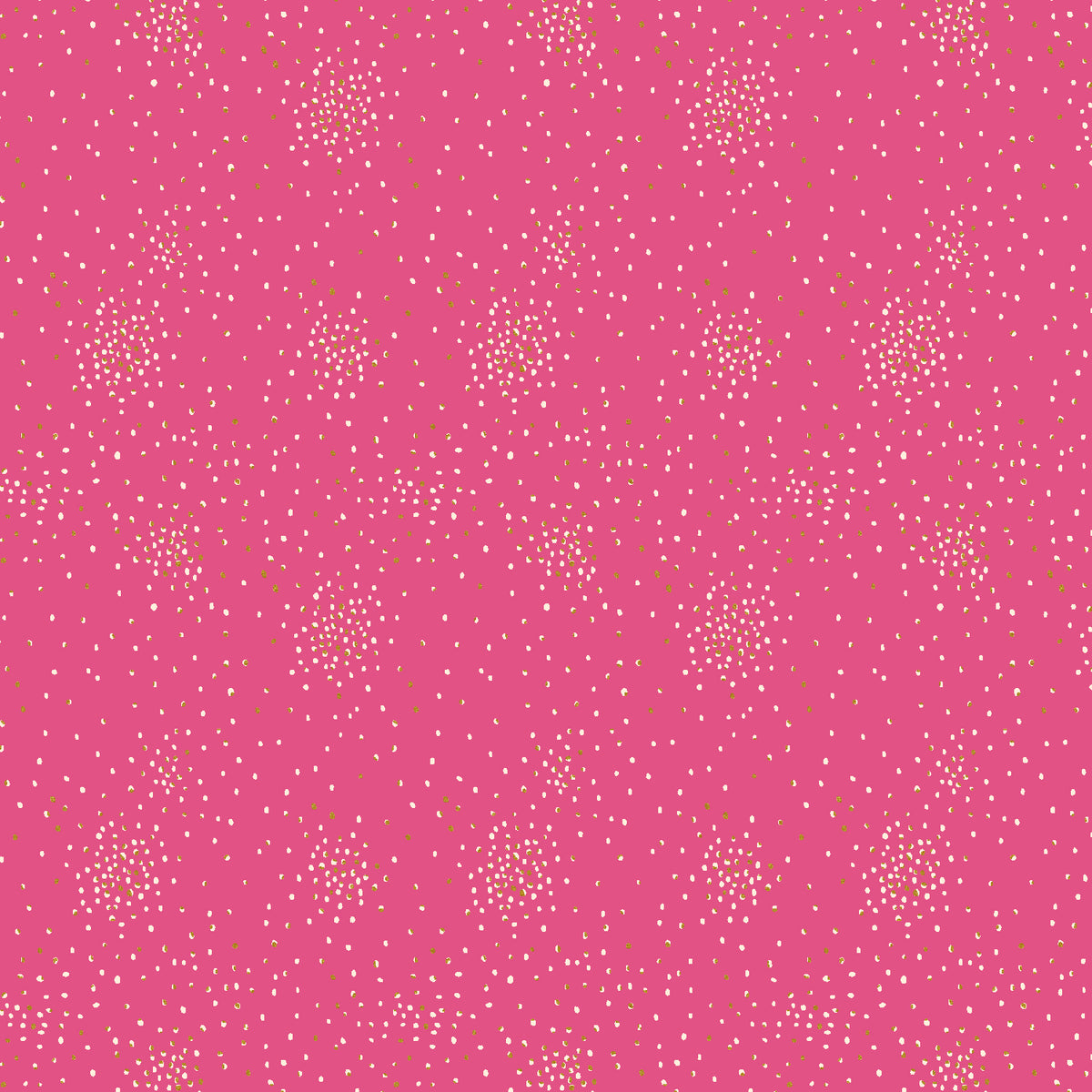 Clusters Quilt Fabric by Cotton+Steel - Strawberry Metallic (Pink) - CS107-SR1M