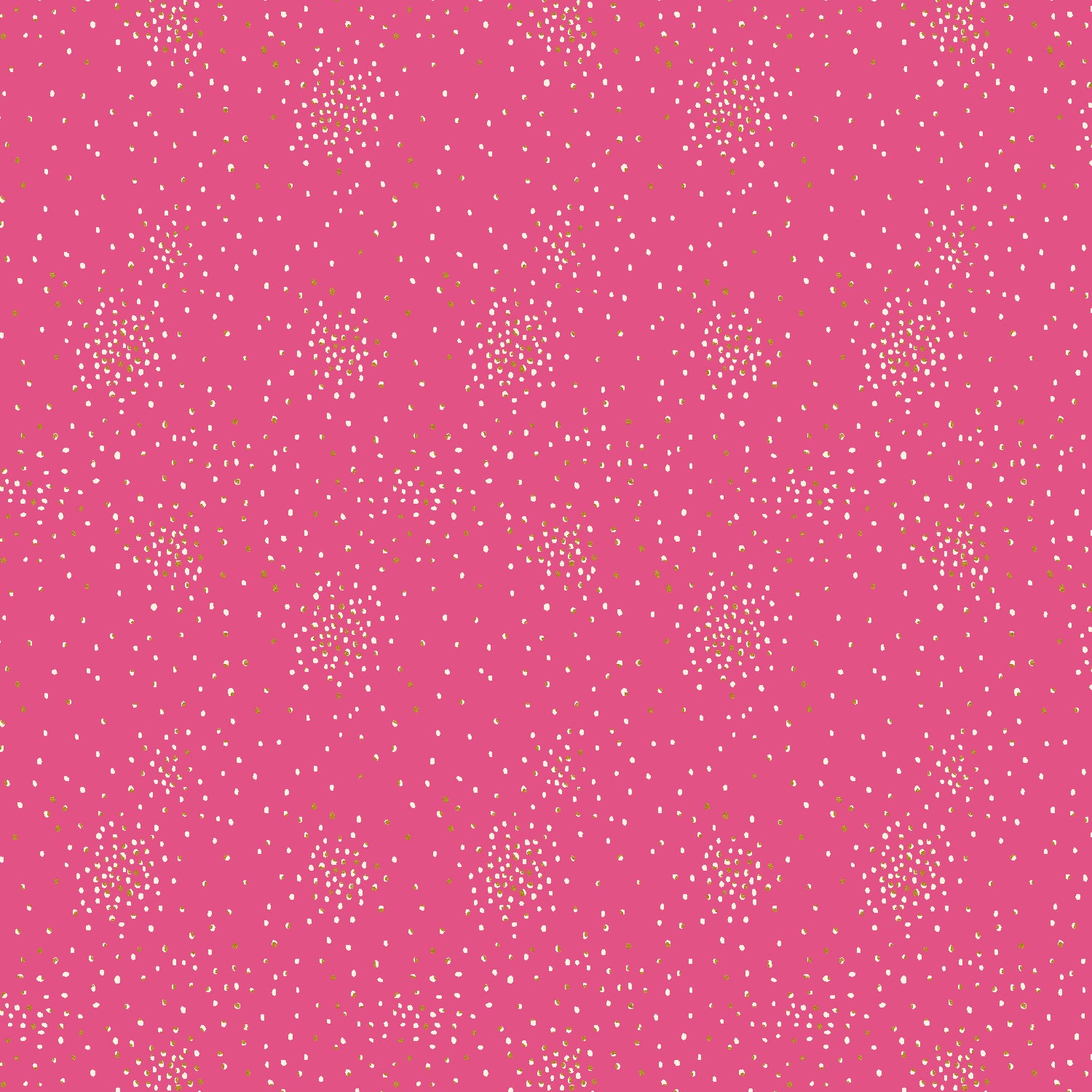 Clusters Quilt Fabric by Cotton+Steel - Strawberry Metallic (Pink) - CS107-SR1M