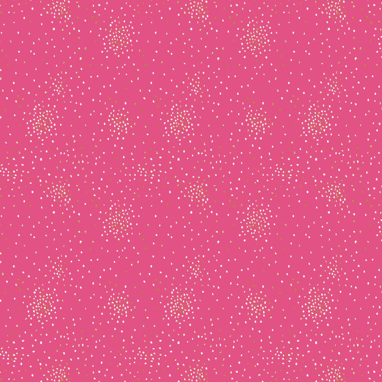 Clusters Quilt Fabric by Cotton+Steel - Strawberry Metallic (Pink) - CS107-SR1M