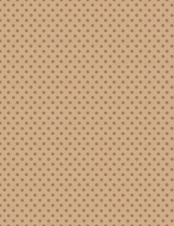 Coffee Life Quilt Fabric - Dots in Latte Tan - 1828-82676-222