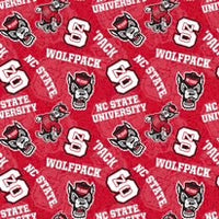 College Cottons Quilt Fabric - North Carolina State Tone on Tone - NCS1178