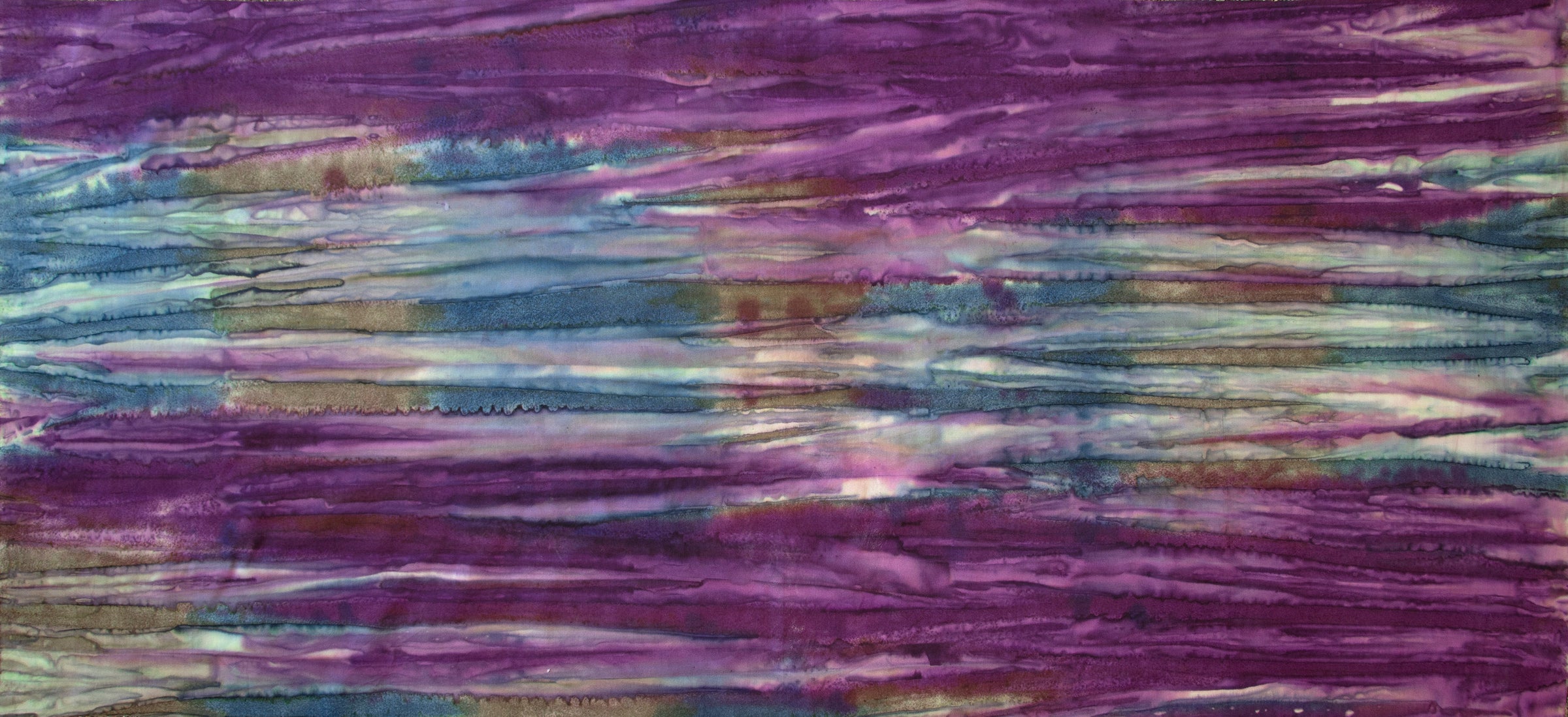Color Me Banyan Sunrise and Sunset Batik Quilt Fabric - Eggplant (Purple/Green) - 80758-86