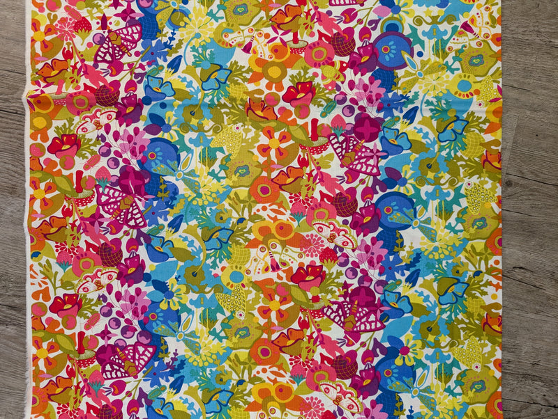 Color Wheel Fabric by Alison Glass - Whole Cloth (Ombre) in Day White - A-1441-L