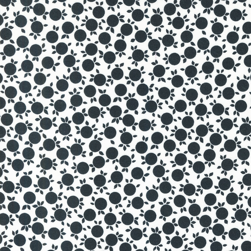 Concrete Jungle Quilt Fabric - Fruity Dots in Paper White/Black - 33727 11