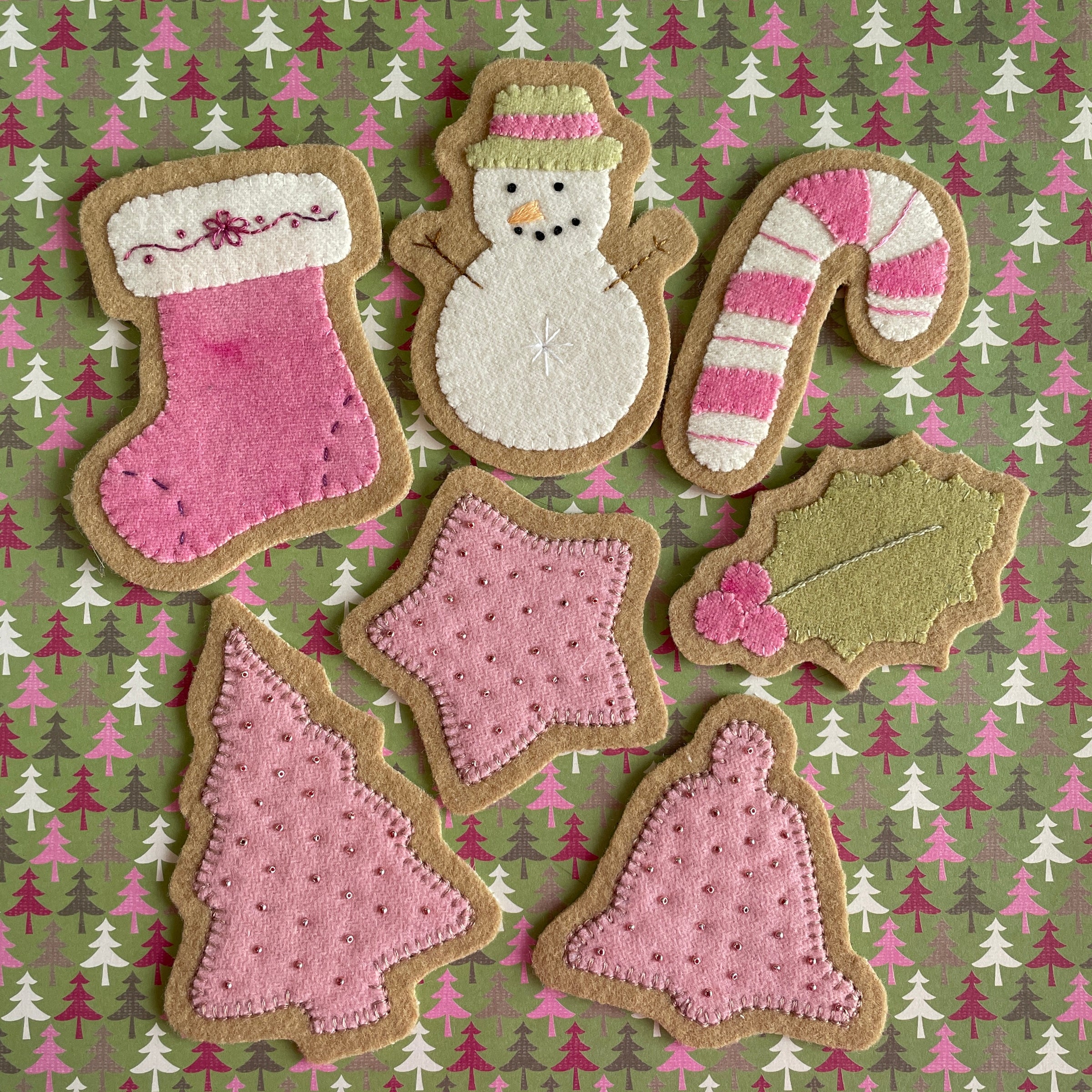 Cookie Ornament Wool Applique' Class with Lynn