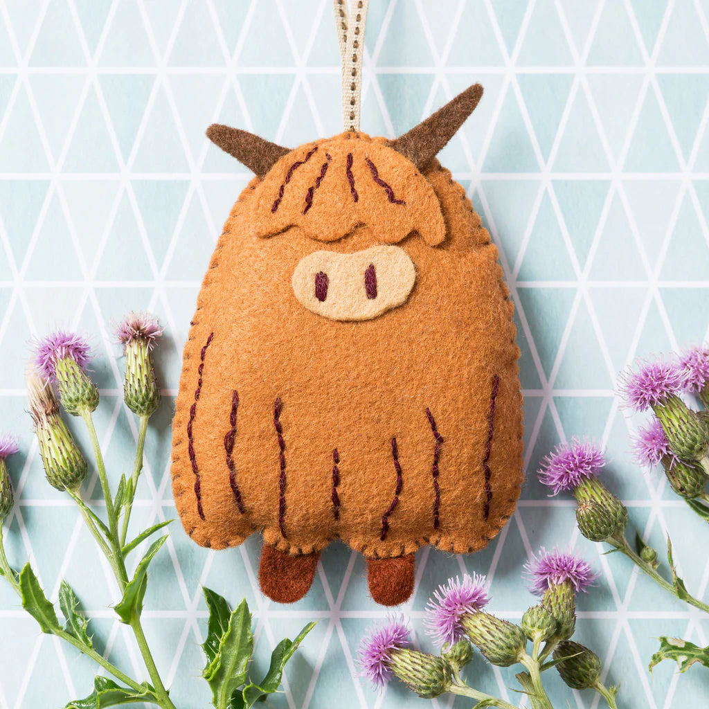 Corinne Lapierre Wool Mix Felt Craft Mini Kit - Highland Cow - MKCOW1F