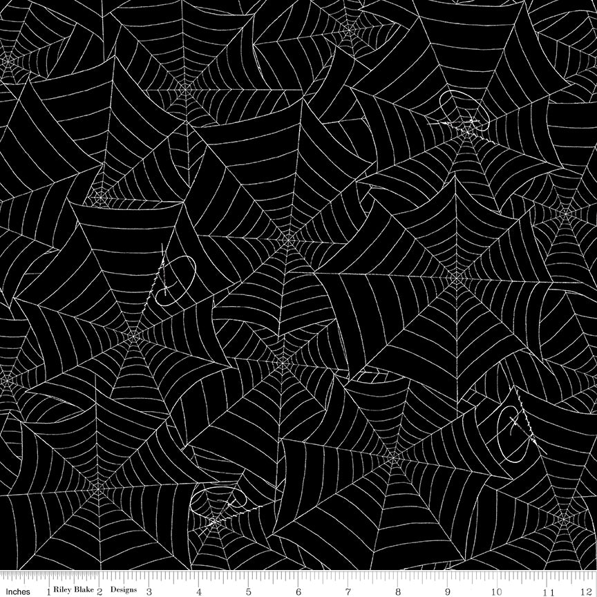 Costume Maker's Act II Quilt Fabric - Web in Black - C16011-BLACK