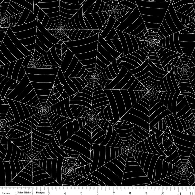 Costume Maker's Act II Quilt Fabric - Web in Black - C16011-BLACK
