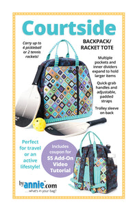 Courtside Backpack/Racket Tote Pattern from By Annie - PBA303