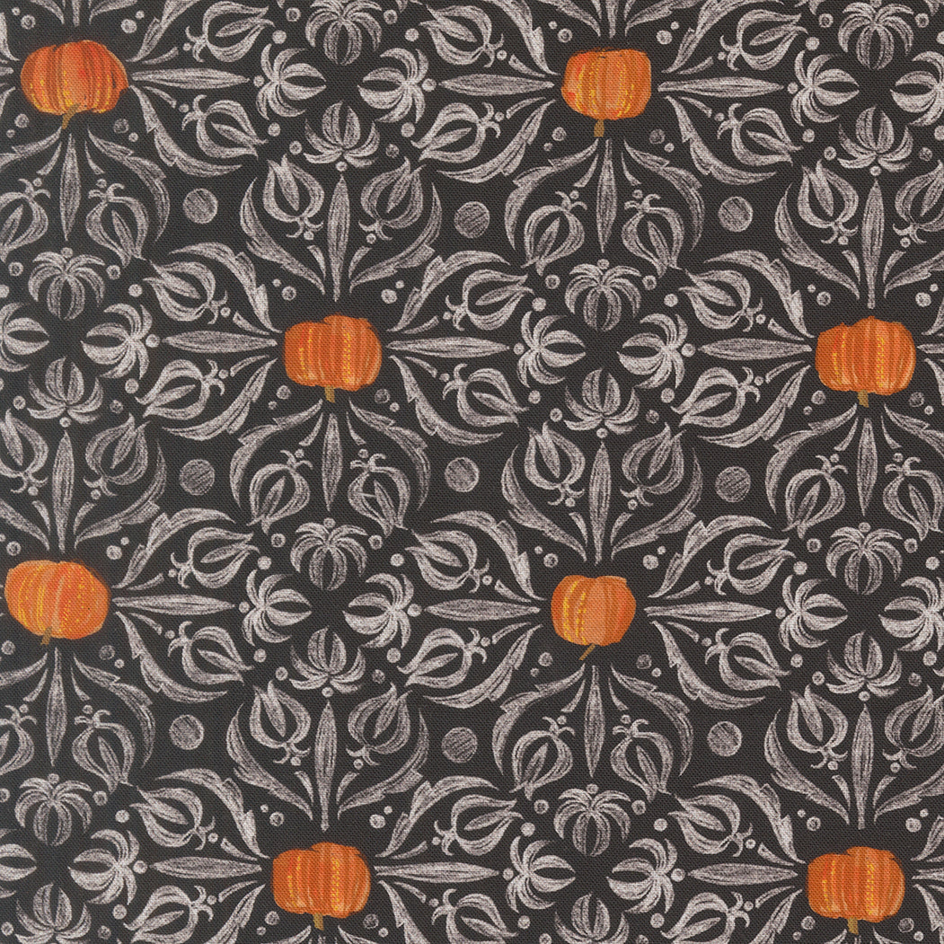 Coven Quilt Fabric - Medallion in Onyx Black - 48802 16