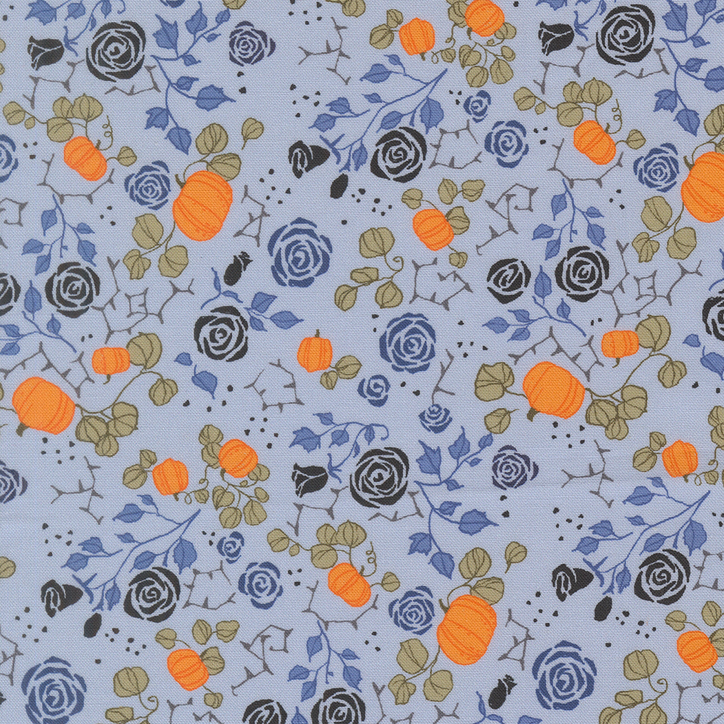 Coven Quilt Fabric - Small Garden in Sky Blue - 48803 11