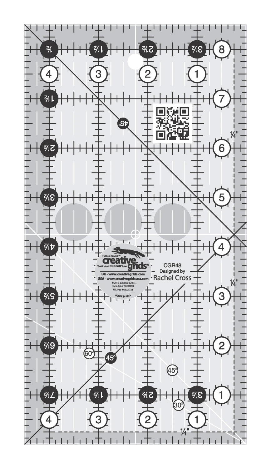 Creative Grids 4 1/2" x 8 1/2" Ruler - CGR48
