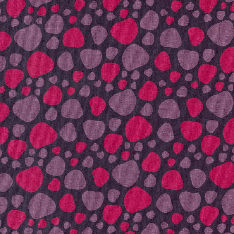 Creativity Roars Quilt Fabric - Dino Spots in Plum Purple - 47546 23