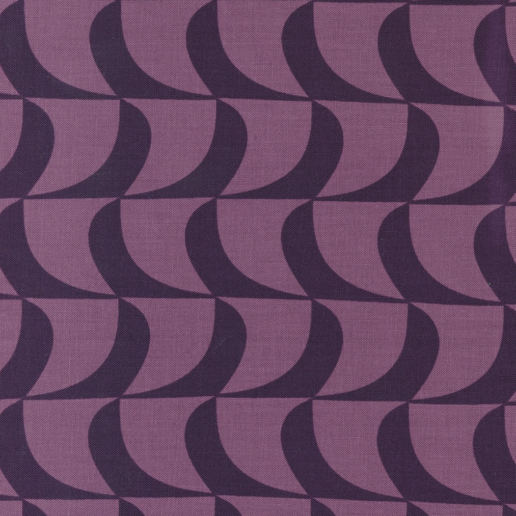 Creativity Roars Quilt Fabric - Dolphin Waves in Plum Purple - 47543 23
