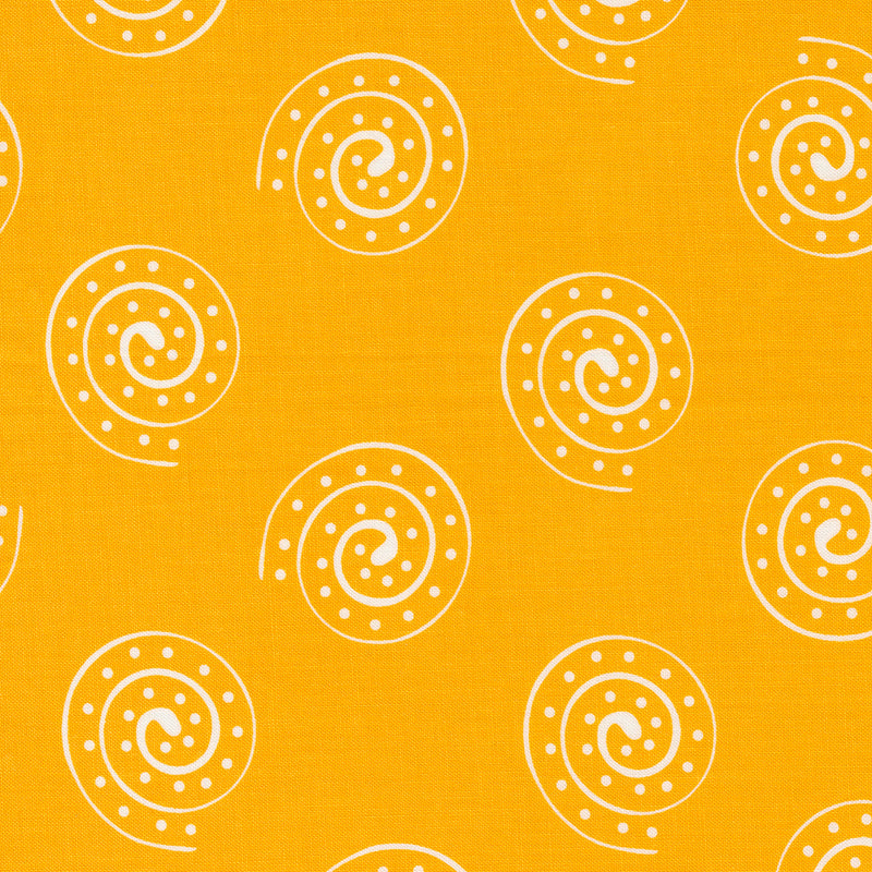 Creativity Roars Quilt Fabric - Spiral Tumble in Marigold Yellow - 47544 12