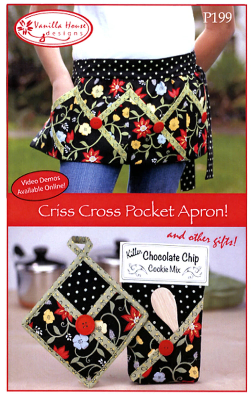 Criss Cross Pocket Apron Pattern - VHD199
