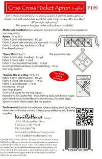 Criss Cross Pocket Apron Pattern - VHD199