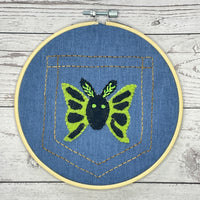 Wooly Flourish Cryptids Moth Man Wool Applique Kit by Lynn Christiansen - WFMOTHMAN