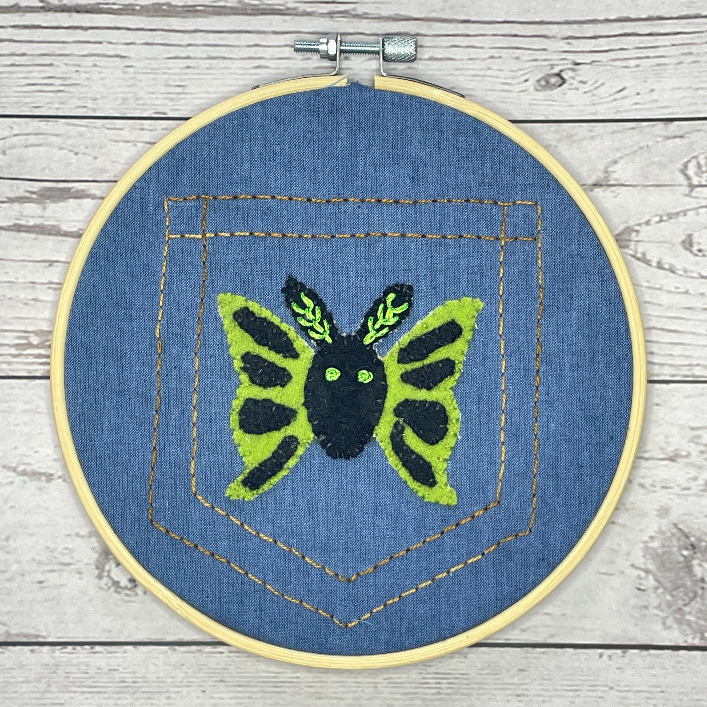 Wooly Flourish Cryptids Moth Man Wool Applique Kit by Lynn Christiansen - WFMOTHMAN