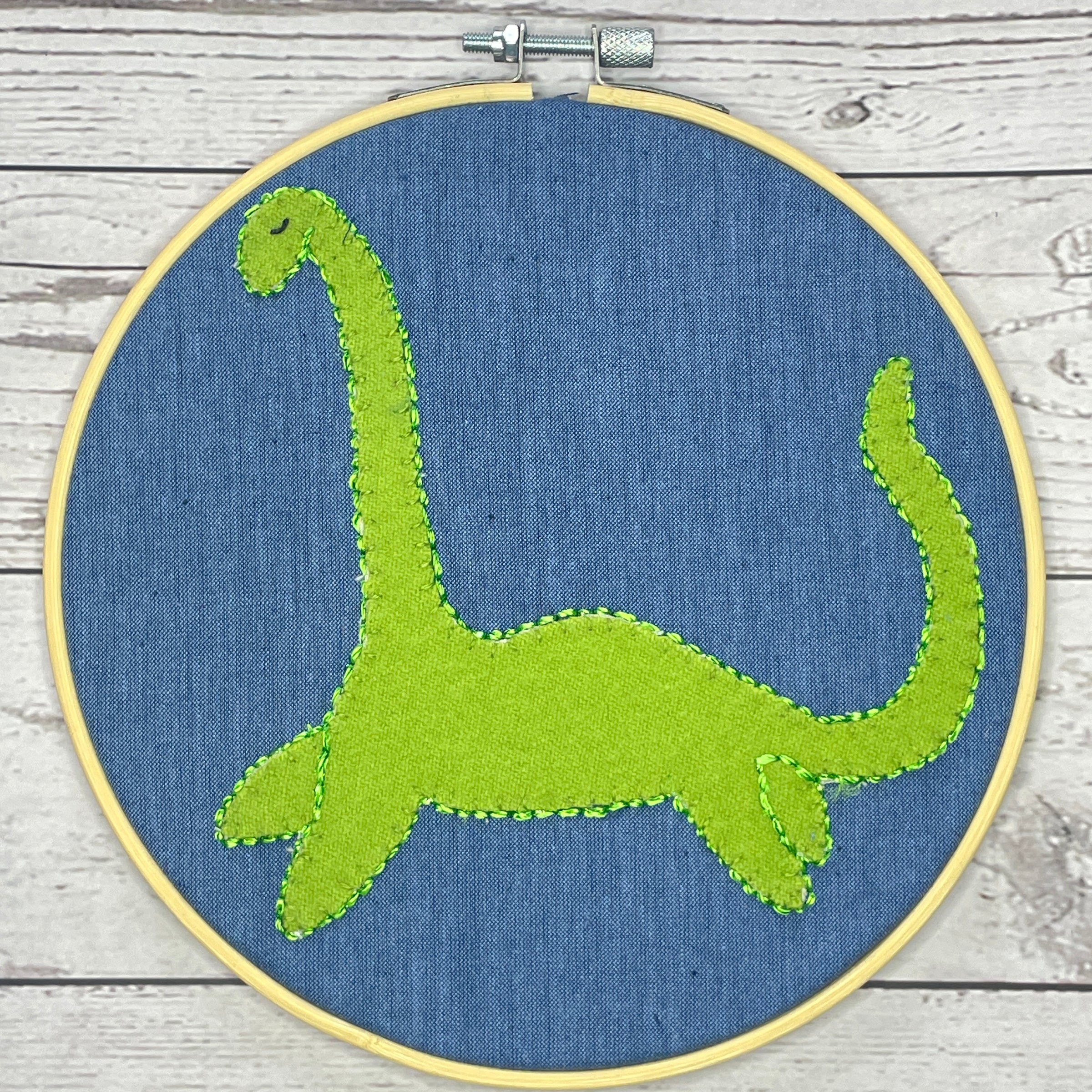 Wooly Flourish Cryptids Nessie Wool Applique Kit by Lynn Christiansen - WFNESSIE