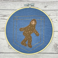 Wooly Flourish Cryptids Sasquatch Wool Applique Kit by Lynn Christiansen - WFSASQUATCH
