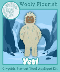Wooly Flourish Cryptids Yeti Wool Applique Kit by Lynn Christiansen - WFYETI