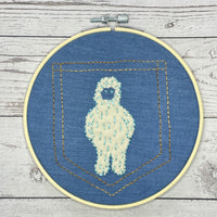 Wooly Flourish Cryptids Yeti Wool Applique Kit by Lynn Christiansen - WFYETI