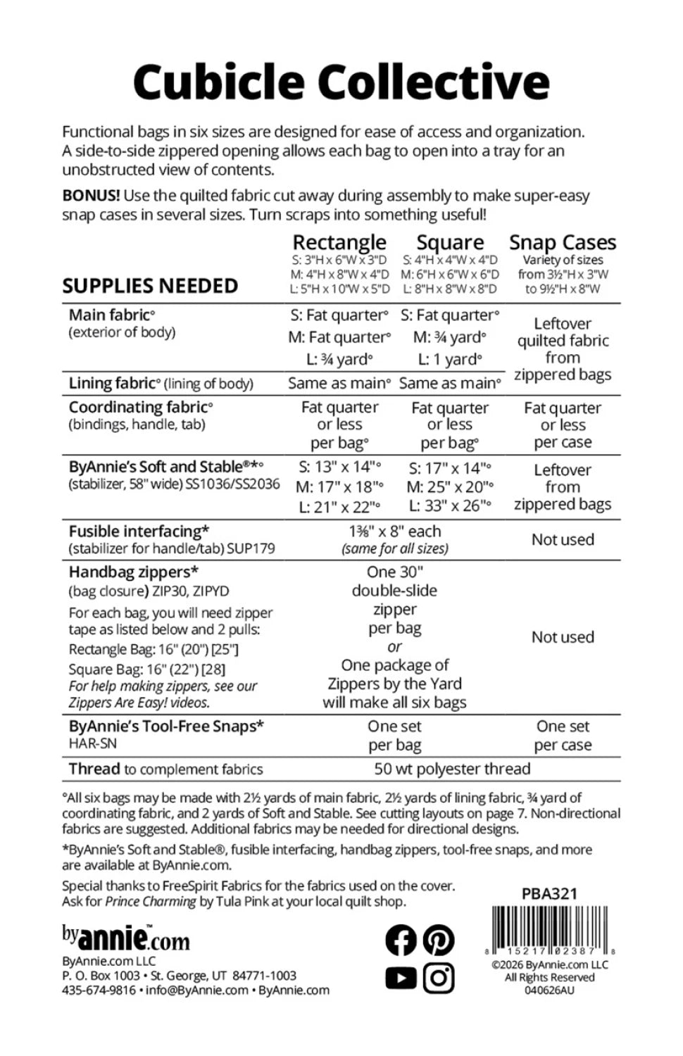 Cubicle Collective Pattern from By Annie - PBA321