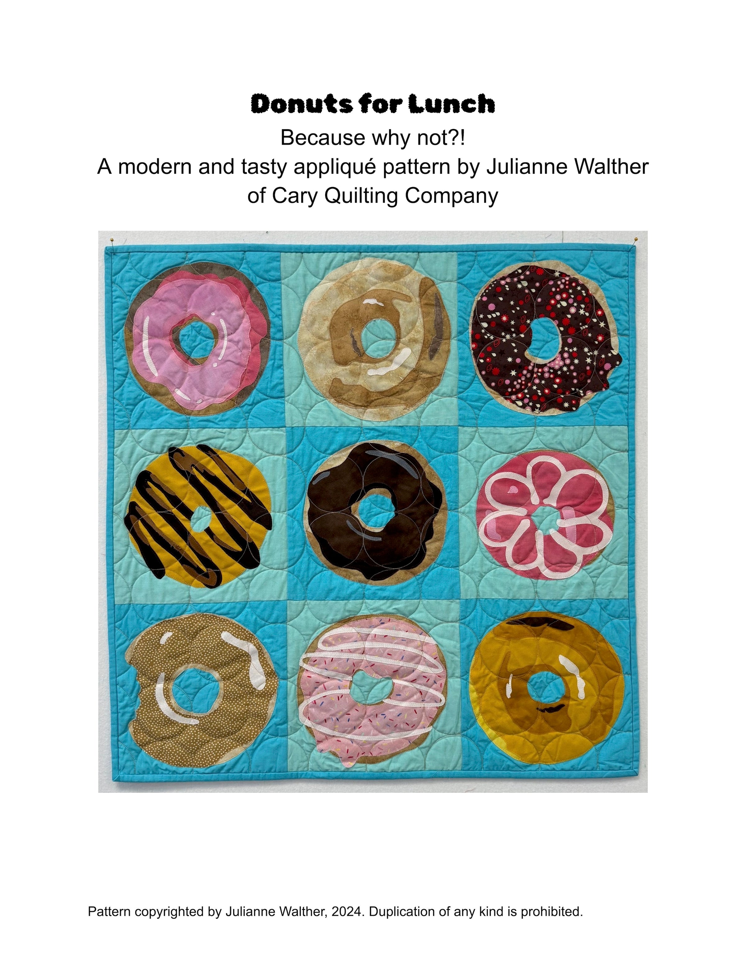 Digital Download: Donuts for Lunch Quilt Pattern