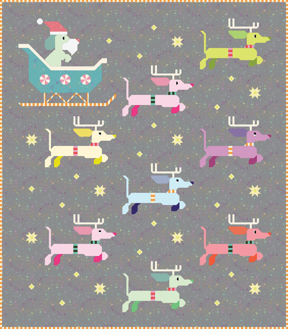 Dachshund Through The Snow Quilt Pattern from Art East Quilting Co. - AEDS0926