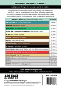 Dachshund Through The Snow Quilt Pattern from Art East Quilting Co. - AEDS0926