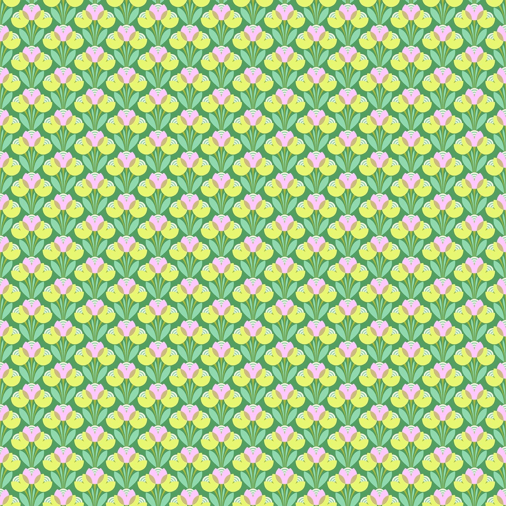 Daisy Crush Quilt Fabric - Best Buds in Clover Green - 91282-64