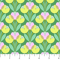 Daisy Crush Quilt Fabric - Best Buds in Clover Green - 91282-64