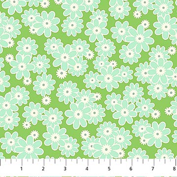 Daisy Crush Quilt Fabric - Dear Daisy in Clover Green - 91284-72