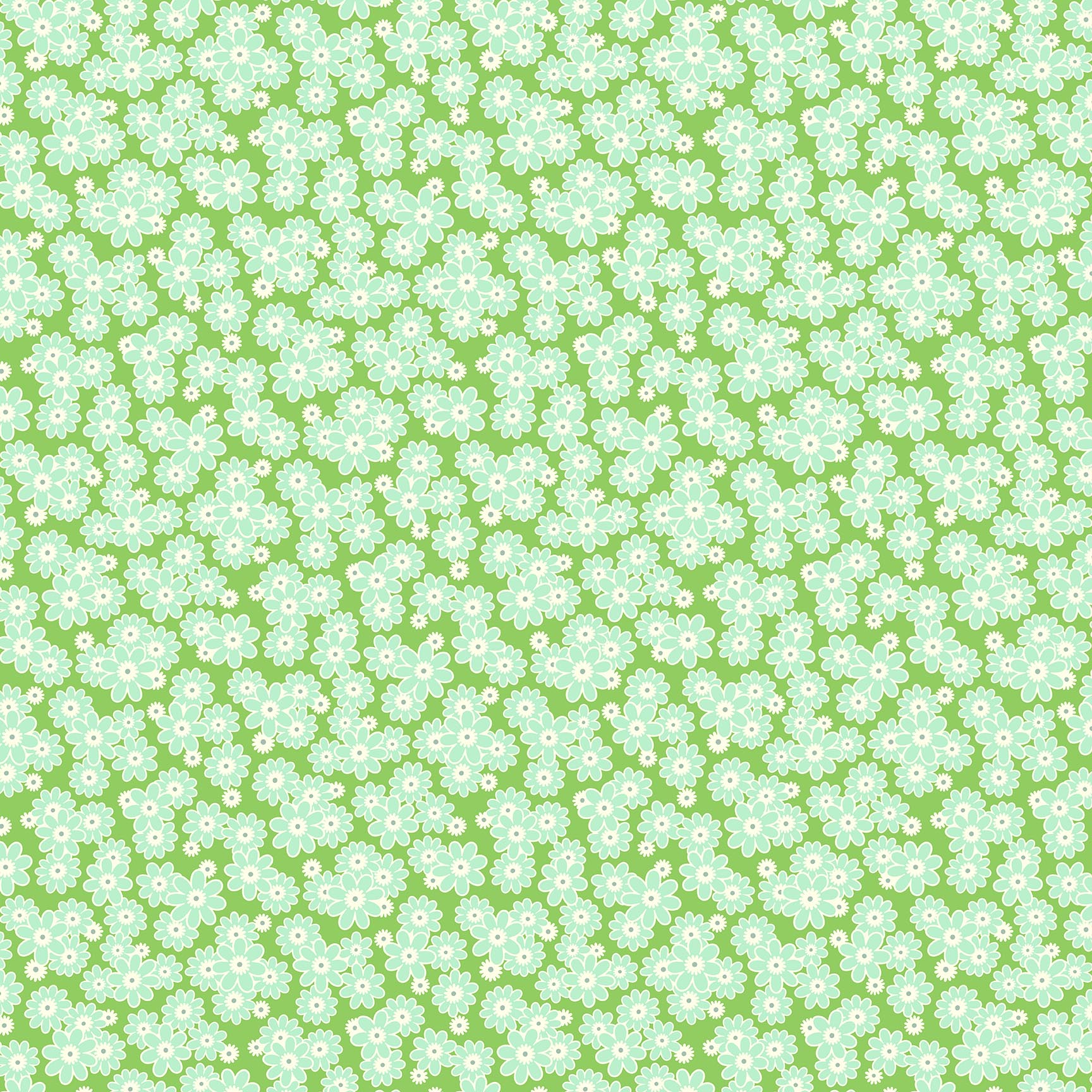 Daisy Crush Quilt Fabric - Dear Daisy in Clover Green - 91284-72
