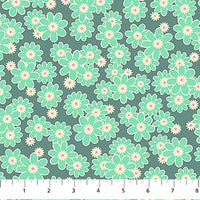 Daisy Crush Quilt Fabric - Dear Daisy in Slate Green - 91284-64