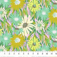 Daisy Crush Quilt Fabric - Unchained in Clover - 91280-70