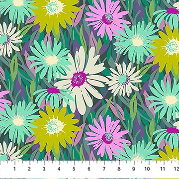 Daisy Crush Quilt Fabric - Unchained in Midnight - 91280-64