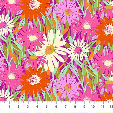 Daisy Crush Quilt Fabric - Unchained in Violet - 91280-56
