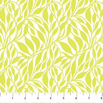 Daisy Crush Quilt Fabric - Wander in Citrine Green - 91286-50