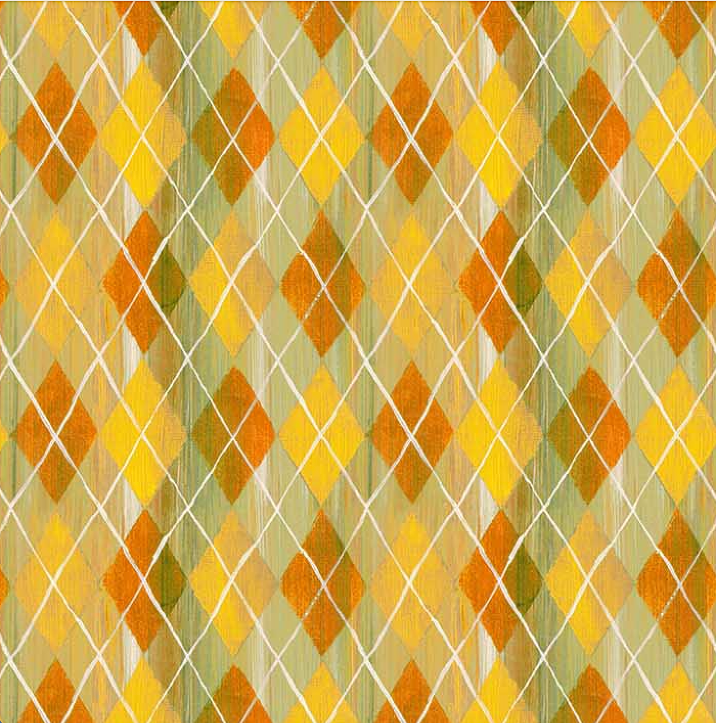 Dandelions and Daisies Quilt Fabric - Argyle in Sunflower Yellow/Multi - 40051-54